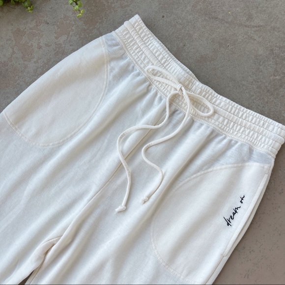 Free People Intimately "Dream On" Cream Lightweight Wide Leg Sweat Pants - Picture 2 of 4
